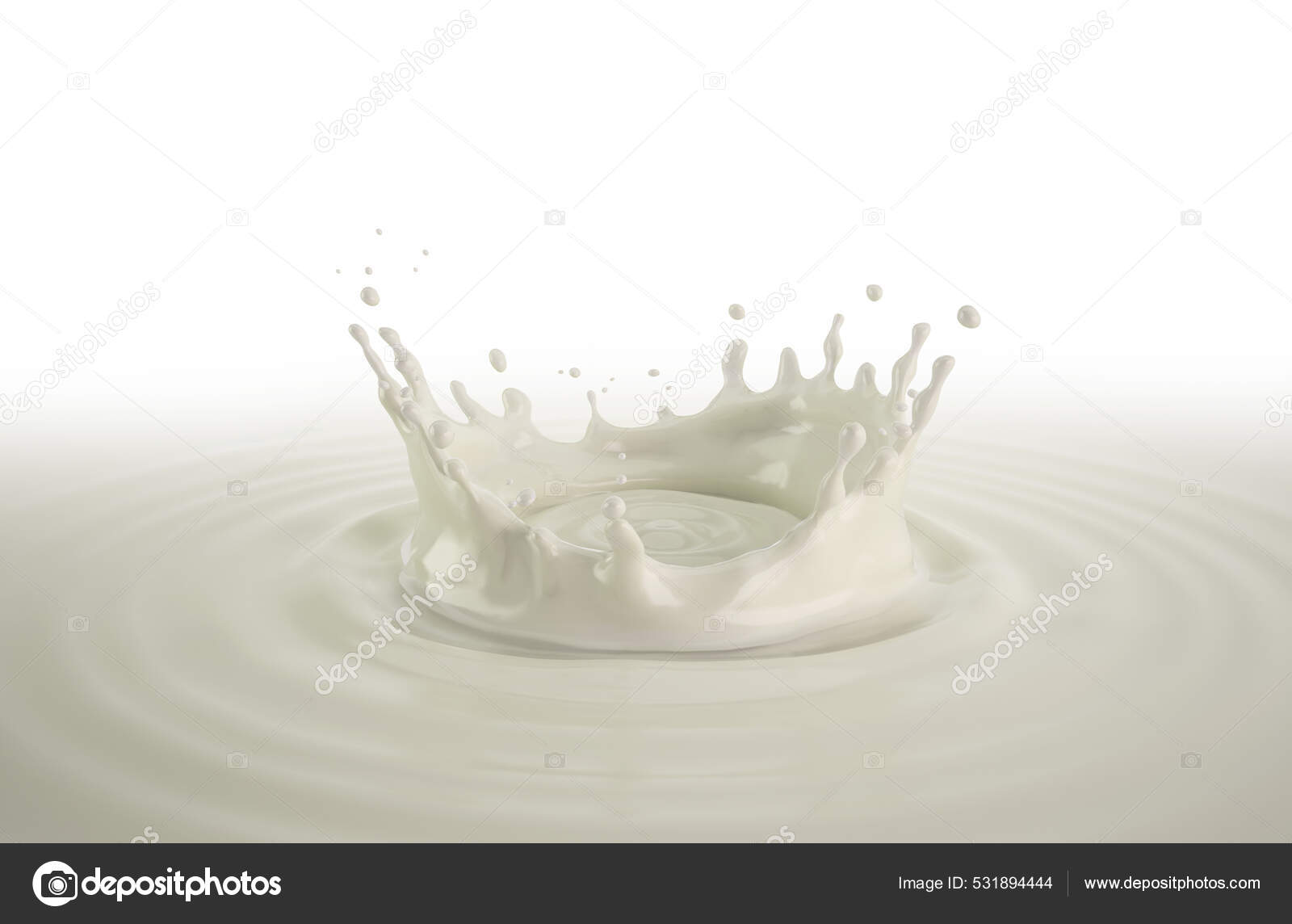 リップルとミルクプールでクラウンスプラッシュを注ぐミルク 鳥の目のビューを閉じる — ストック写真 © Pixelchaos #531894444