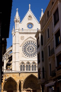 İspanya 'nın Leon şehrinin Katedrali