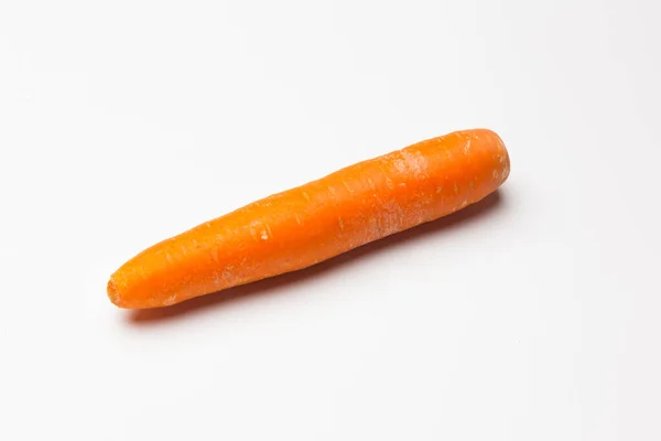 Морква Білому Тлі Багатий Вітамінами — стокове фото
