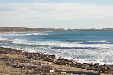 Llobregat nehrinin ağzı, Barcelona 'nın girişindeki bakir plaj..