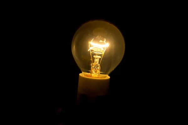Žárovka Rozsvícena Dává Světlo Teplo — Stock fotografie