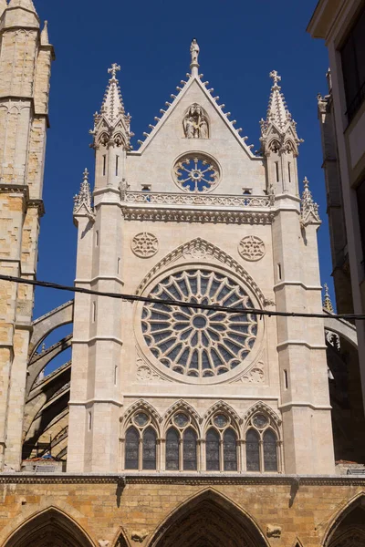 Kathedraal van de stad Leon, Spanje — Stockfoto