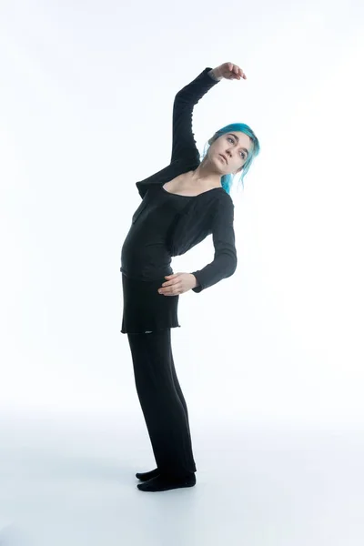 Bailarina Con Movimientos Danza Clásica Jazz — Foto de Stock
