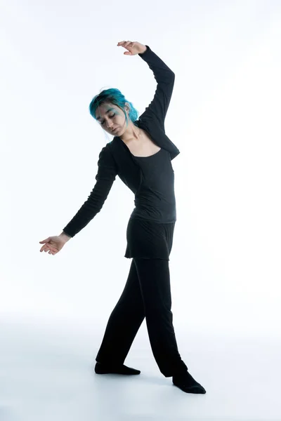 Bailarina Con Movimientos Danza Clásica Jazz —  Fotos de Stock