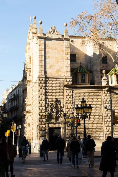 Street Régi Város Központjában Barcelona — Stock Fotó