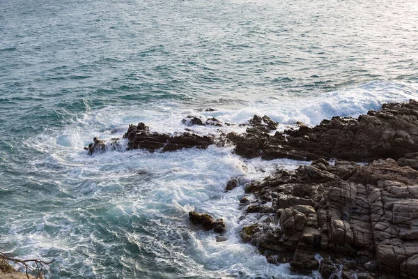 Costa Brava 'nın resmi, Akdeniz Katalonya' nın kuzeyi, İspanya.