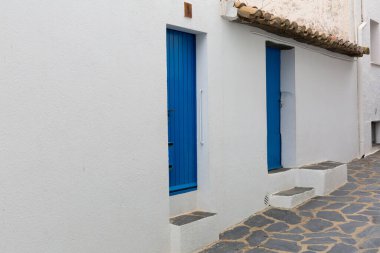 Costa Brava Catalana, İspanya 'daki pencere ve kapı detayları