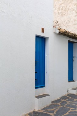 Costa Brava Catalana, İspanya 'daki pencere ve kapı detayları