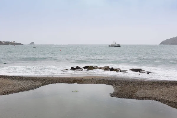 Waves Bad Sea Waves Crashing Harbor Rock — Φωτογραφία Αρχείου