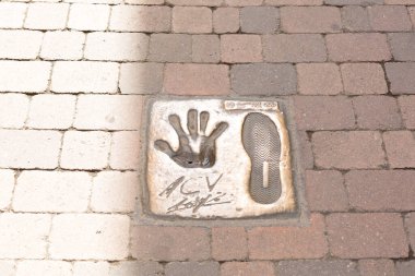 Belorado 'nun şehir detayları, küçük bir kasaba, Camino de Santiago' daki hacılar için bir geçit..