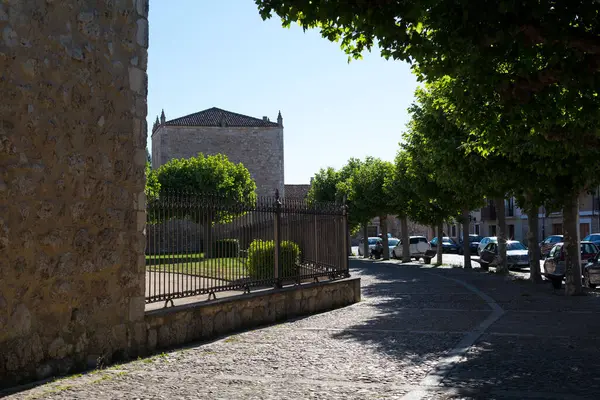 Δρόμοι Της Πόλης Burgos Castilla Leon Ισπανία Μνημεία Και Παράθυρα — Φωτογραφία Αρχείου
