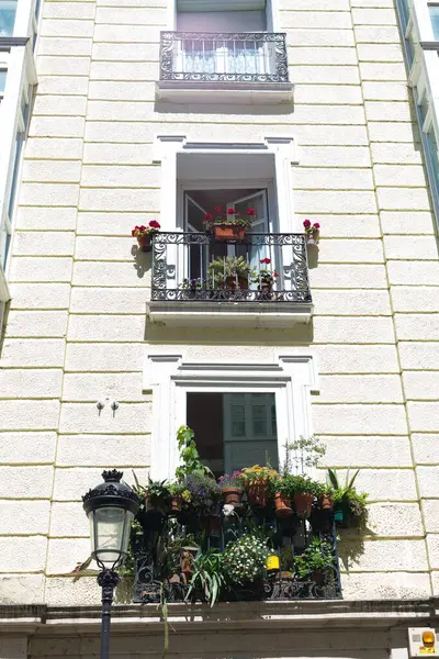 Ventanas Edificios Rurales Pequeñas Ciudades Españolas — Foto de Stock