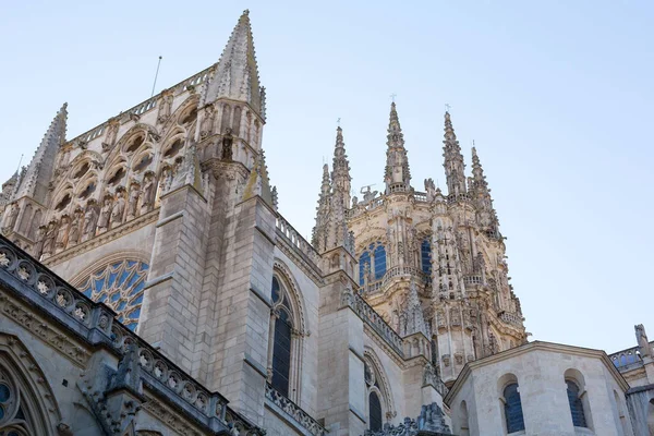 Exterior Facade Gothic Cathedral Burgos Spain — Foto Stock