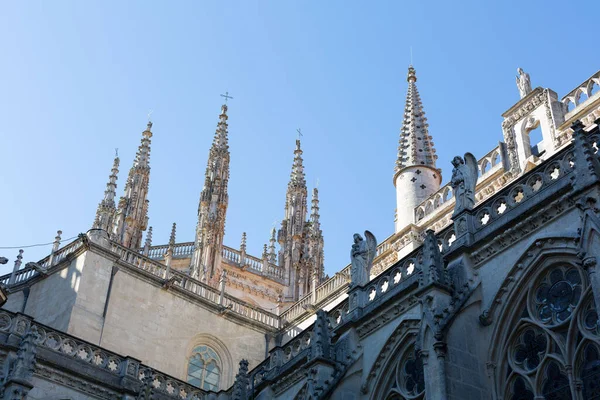 Exterior Facade Gothic Cathedral Burgos Spain — Foto Stock