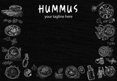 Humus el ilanı şablonu çizimi. 