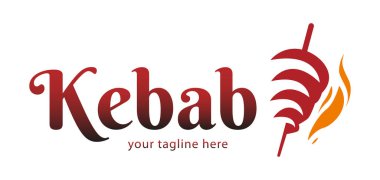 Restoranlar ve pazarlar için Shawarma logosu. Logo şablonu yap. EPS10 vektör illüstrasyonu.