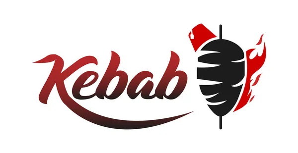 Logo Shawarma Pour Restaurants Marchés Modèle Logo Doner Kebab Illustration — Image vectorielle