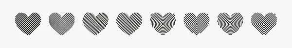 ハートアイコン 完璧な愛のシンボル フラットスタイル グラフィックとウェブデザインのためのロゴ バレンタインデーのサイン 白い背景に隔離されたエンブレム Eps10黒絵文字 — ストックベクタ