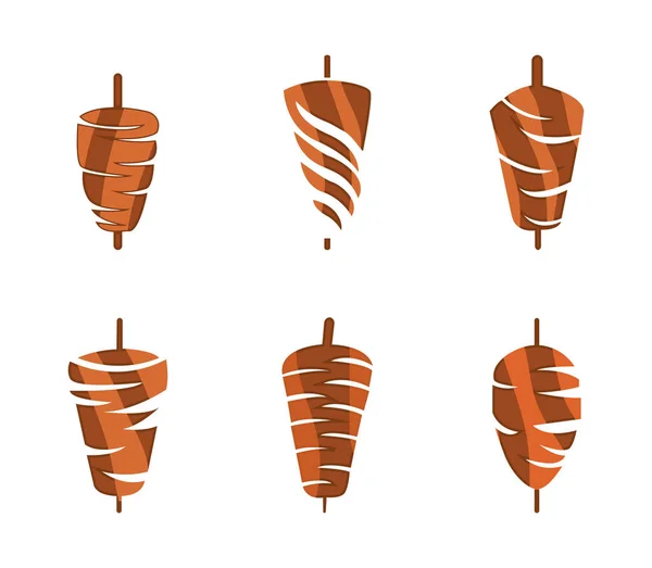 Doner Kebab Logo Voor Restaurants Markten — Stockvector