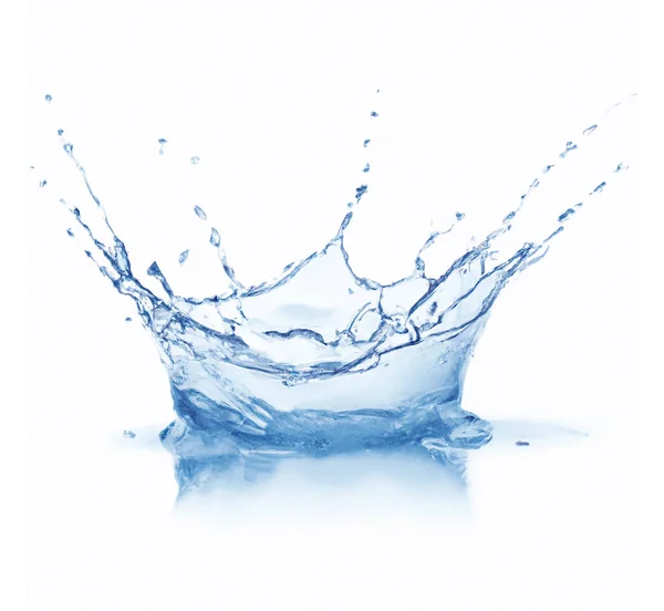 Blue Water Splash White Background — Stock Photo, Image