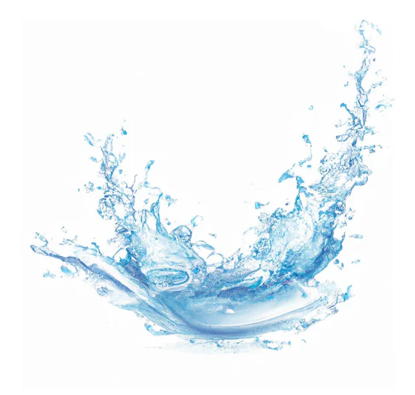 Μπλε Νερό Βουτιά Λευκό Φόντο — Φωτογραφία Αρχείου