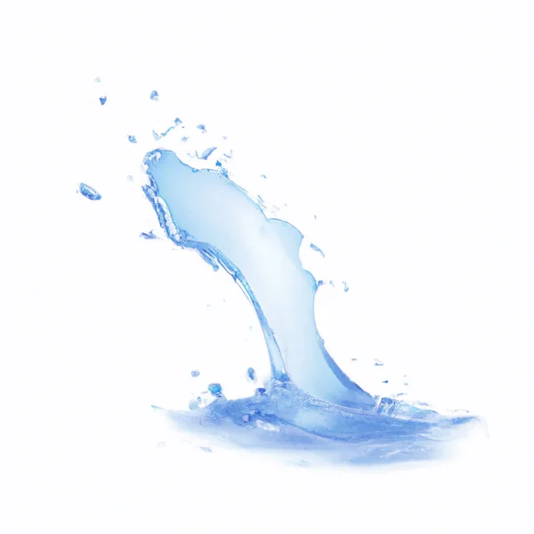 Μπλε Νερό Βουτιά Λευκό Φόντο — Φωτογραφία Αρχείου
