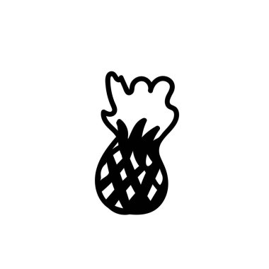 Beyaz arka planda siyah çizgili basit Noel bitkisi. Çiçek, kış, botanik, minyatür el çizimi. Çıkartmalar, ambalajlar, web, yazılar, posterler için tasarım.. 