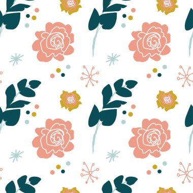 Şeffaf arkaplanda parlak renkleri olan kusursuz vektör deseni. Kış, karalama stili el yazısıyla tatil baskısı. Tekstil tasarımları, ambalaj kağıtları, yapıştırma defterleri..