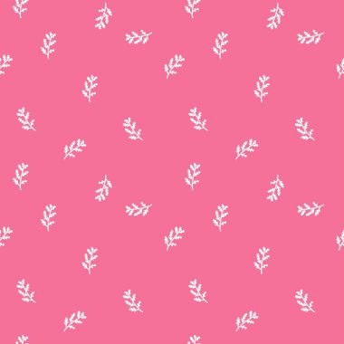 Pasifik Pembesi üzerinde beyaz çiçekli vektörsüz desen. Basit, çiçekli, minimalist, şenlikli karalama stili. Parmak izi, çıkartma, sosyal medya, baskı, davetiyeler, tekstil, ambalaj kağıdı..