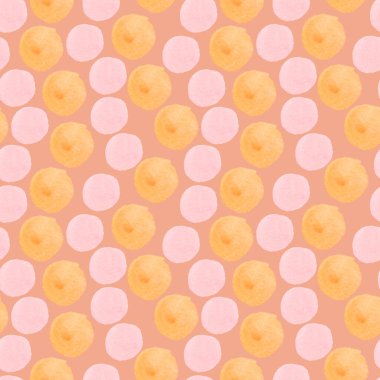 Suluboya minimalist şekillere sahip kusursuz desen. Tekrarlayan, elle çizilmiş lekeli soyut baskı. Kağıt, ambalaj, sosyal medya, tekstil, kumaş için dizayn..