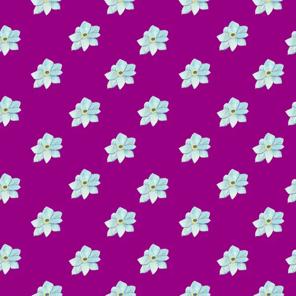 无缝图案与水彩魔法森林仙人掌植物的丝绒紫罗兰背景 重复性的 植物性的手绘印刷 包装纸 包装材料 社交媒体 纺织品 织物的设计 — 图库照片