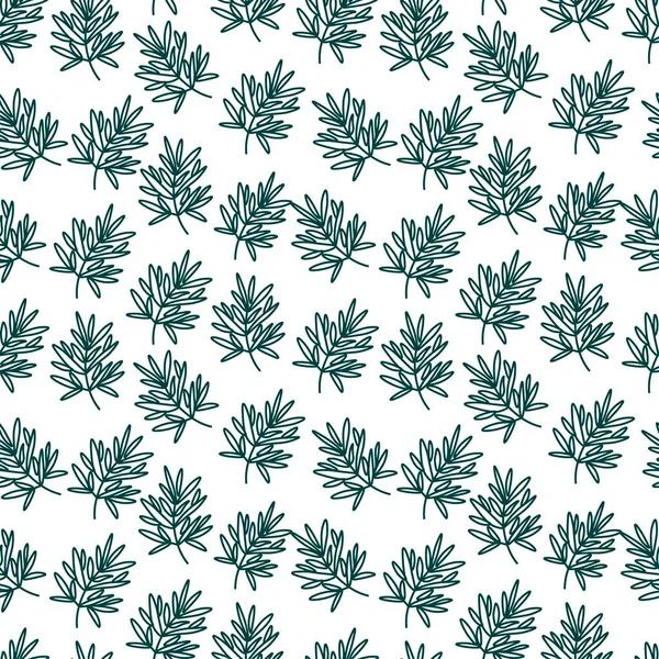 透明な背景に熱帯緑の花とベクトルシームレスなパターン ドードルスタイルの手描きで暗い 植物プリント ファブリック 包装紙 招待状 パッケージのデザイン — ストックベクタ