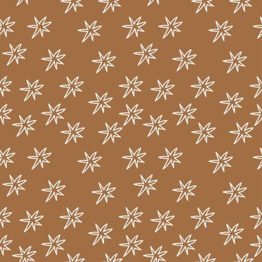 Beyaz Noel çizimlerine sahip kusursuz bir vektör deseni. Kış, şenlikli el çizimi karalama stili baskısı. Tekstil, kumaş, ambalaj kağıdı, paketler, kupür defteri için tasarımlar..