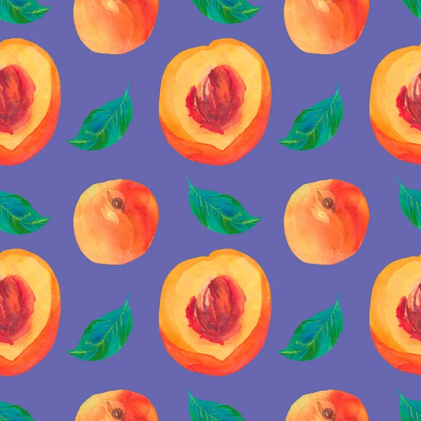 トレンドカラーでオレンジ桃と水彩シームレスパターン2022非常に期間 テキスタイル手描きプリント テキスタイルのためのデザイン 包装紙 ソーシャルメディア — ストック写真