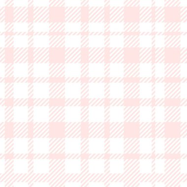 Pembe ve beyaz ekose renkli kusursuz vektör deseni. Soyut, katran teni, çizgili el çizimi. Tekstil, kumaş, ambalaj kağıdı, ambalaj, sosyal medya tasarımları.