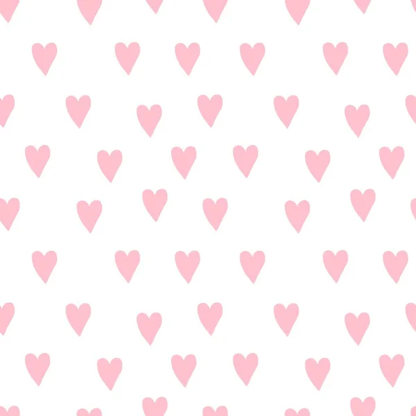 Seamless Vector Pattern Hearts Valentine Day Trending Color Pink Abstract — Stockvektor