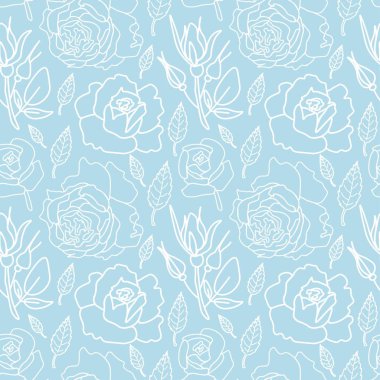 Dikenli Şeker El 'in beyaz çizgili vektör deseni. Karalama stilinde çiçek, çiçek, botanik deseni. Tekstil, kumaş, ambalaj kağıdı, duvar kağıdı, duvar kağıdı tasarımı..