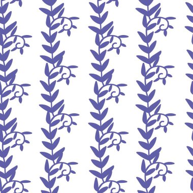 Seamless vector pattern with a flowers on an on-trend purple background.Minimalistic,animalistic print in Very Peri in doodle style.Design for textiles,wraprapping paper,packaging ,web,scrapbook. 