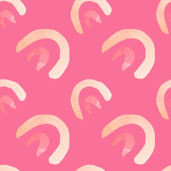 Υδατογραφία Αδιάλειπτη Μοτίβο Αφηρημένες Κηλίδες Ροζ Φόντο Doodle Textured Φωτεινό — Φωτογραφία Αρχείου