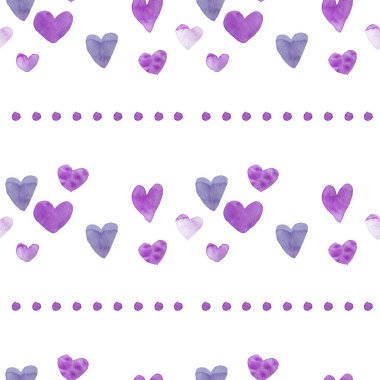 Beyaz izole arka planda leylak renginde suluboya olmayan sevgililer günü deseni. Özet, soyut, el boyalı çiçek deseni. Koleksiyon defteri, ambalaj kağıdı, tekstil, kumaş..