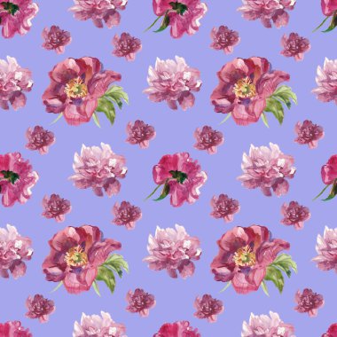 Çok Peri 'de pembe şakayıksız desenli soyut suluboya arka plan. Yapısal, botanik, çiçekli el boyası. Tekstil, kumaş, ambalaj kağıdı, yapıştırma defteri, koleksiyon defteri tasarımları..