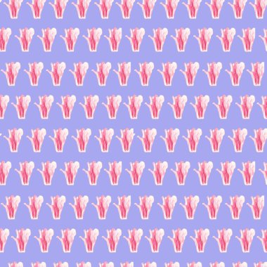 Çok Peri 'de pembe şakayıksız desenli soyut suluboya arka plan. Yapısal, botanik, çiçekli el boyası. Tekstil, kumaş, ambalaj kağıdı, yapıştırma defteri, koleksiyon defteri tasarımları..