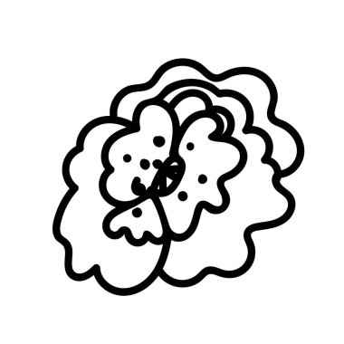 Paskalya için siyah çizgili basit bahar çiçekleri. Karalama tarzında tek botanik tatil fotoğrafı. Çıkartmalar, sosyal medya, kartlar, ambalaj, baskı için tasarım.