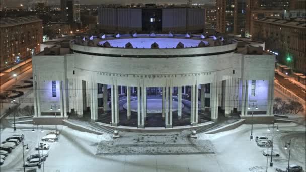 National Library of Russia in winter time. — Stockvideo