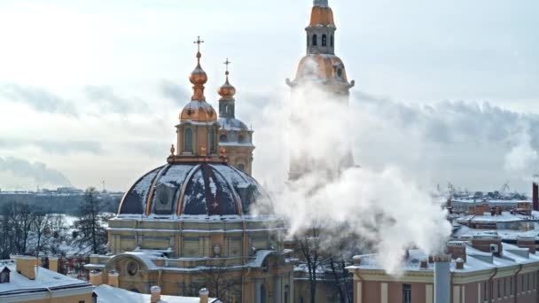 Peter ve Paul Fortress havadan görünümü — Stok video