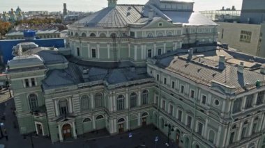 Mariinsky tiyatro drone görüntüsü. Rusya Saint Petersburg. 15.07.2021