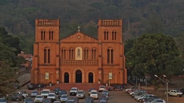 Luftfoto Notre Dame Fra Bangui Katedral Høj Kvalitet Optagelser – Stock-video