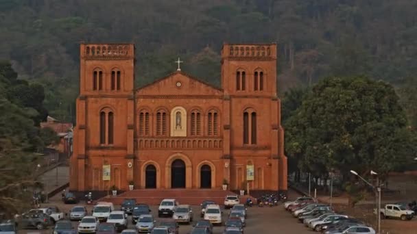 Pemandangan Udara Notre Dame Dari Katedral Bangui Rekaman Berkualitas Tinggi — Stok Video