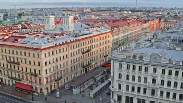 Вид Крыши Санкт Петербурга Северная Венеция Высококачественные Кадры — стоковое видео