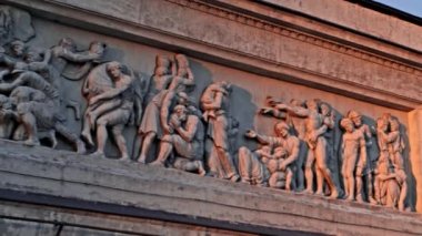 Kubbe Kazan Katedrali 'nin yakın görüntüsü. St. Petersburg' daki Ortodoks Kilisesi. Yüksek kalite 4k görüntü